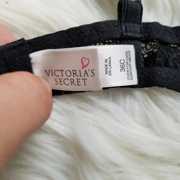 Vintage Victorias Secret 0698 Black Lace Bra 36C - Picture 7 of 8